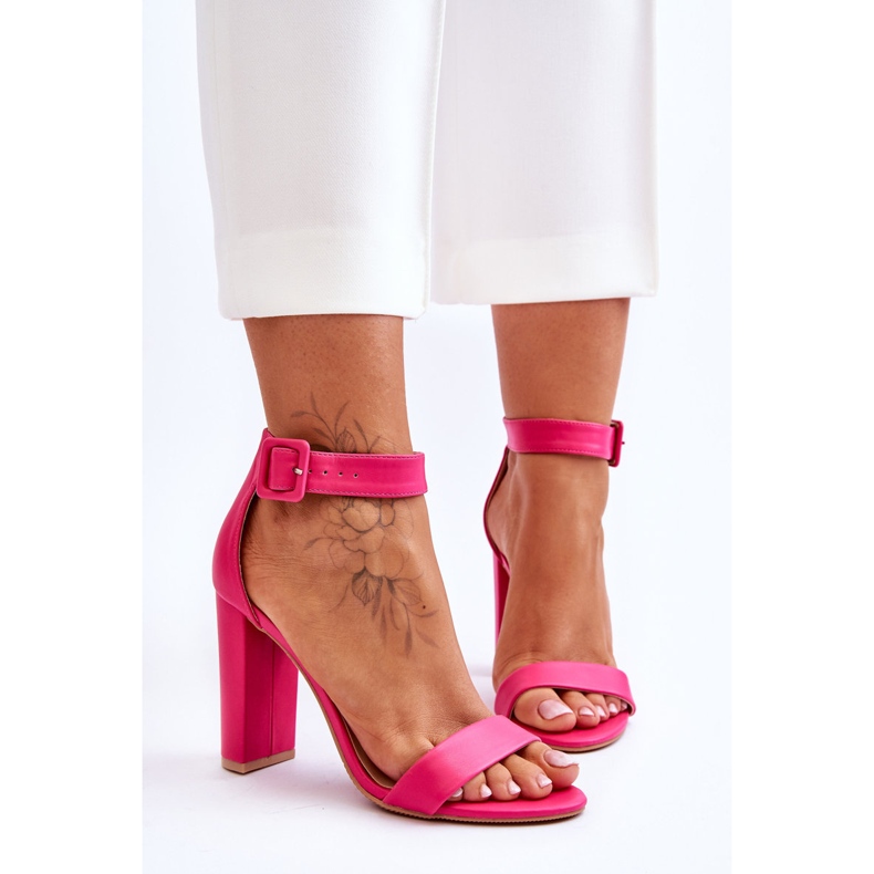 FB2 Sandalias rosadas georgina en los talones rosado 1