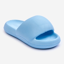 Pantuflas De Mujer Con Plataforma De Espuma Ligera Azul Milton 1