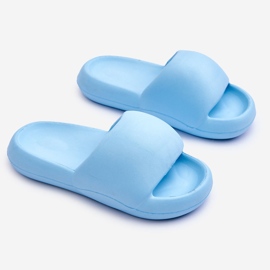 Pantuflas De Mujer Con Plataforma De Espuma Ligera Azul Milton 2