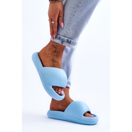 Pantuflas De Mujer Con Plataforma De Espuma Ligera Azul Milton 7