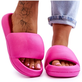 Pantuflas Mujer Plataforma Espuma Ligera Fucsia Milton rosado 9