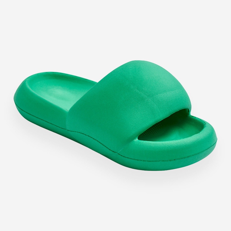Pantuflas Mujer Plataforma Espuma Ligera Verde Milton 2