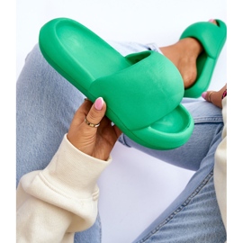 Pantuflas Mujer Plataforma Espuma Ligera Verde Milton 1