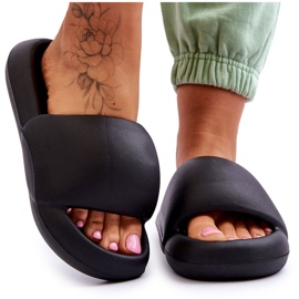 Pantuflas De Mujer Con Plataforma De Espuma Ligera Negro Milton 9