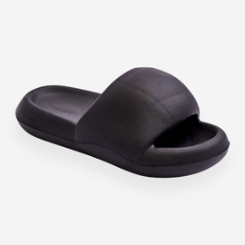 Pantuflas De Mujer Con Plataforma De Espuma Ligera Negro Milton 1