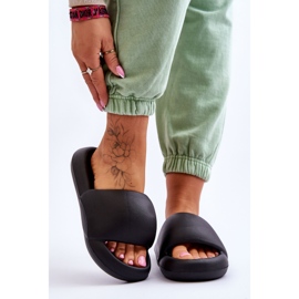 Pantuflas De Mujer Con Plataforma De Espuma Ligera Negro Milton 4
