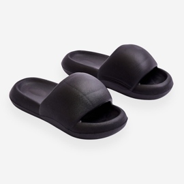 Pantuflas De Mujer Con Plataforma De Espuma Ligera Negro Milton 2