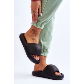 Pantuflas De Mujer Con Plataforma De Espuma Ligera Negro Milton 8