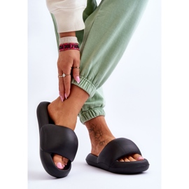 Pantuflas De Mujer Con Plataforma De Espuma Ligera Negro Milton 5