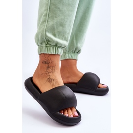 Pantuflas De Mujer Con Plataforma De Espuma Ligera Negro Milton 6