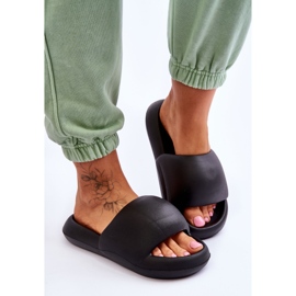 Pantuflas De Mujer Con Plataforma De Espuma Ligera Negro Milton 7