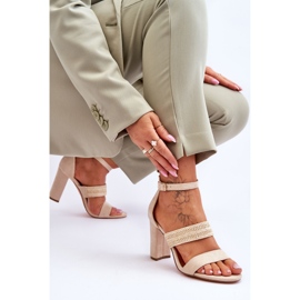 Sandalias Tacón Trenzado Ante Beige Roselia 6