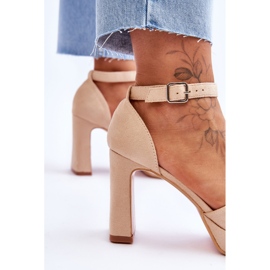 Sandalias Clásicas Ante Plataforma Beige Con Clase 6