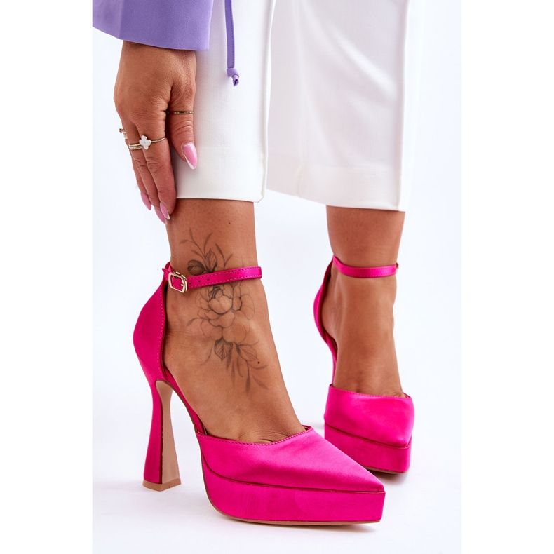 Bombas de tacón alto de moda Fuchsia Madness rosa 1