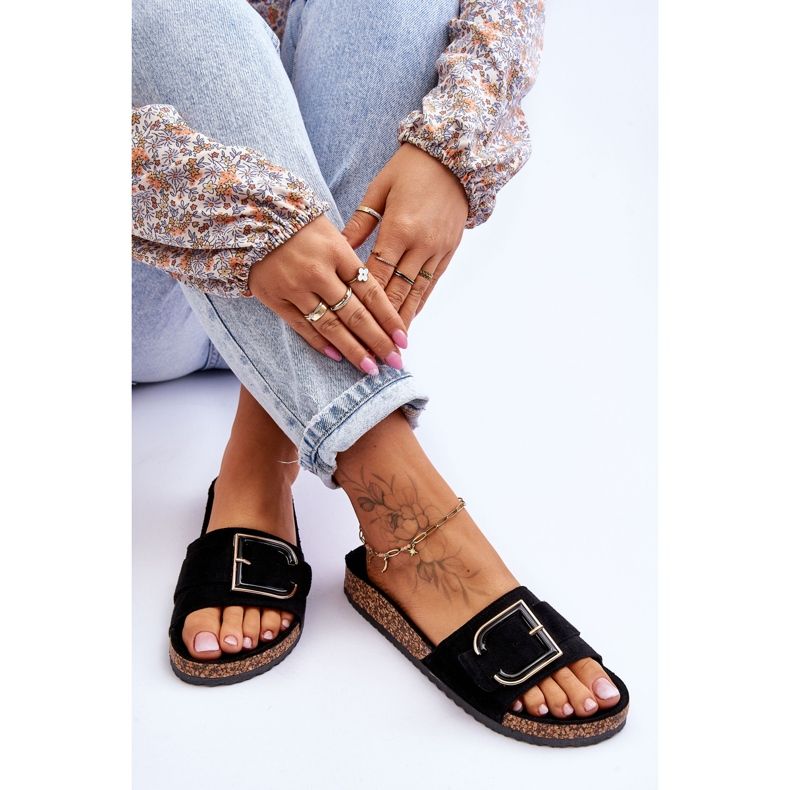 Zapatillas Mujer Ante Plataforma Negro Festil 1