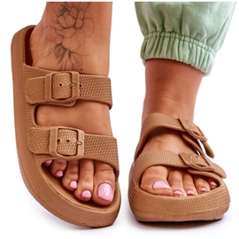 Pantuflas Espuma Ligera Mujer Marrón Cleve 10