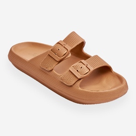 Pantuflas Espuma Ligera Mujer Marrón Cleve 2 Pantuflas Espuma Ligera Mujer Marrón Cleve 2