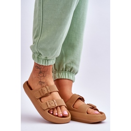 Pantuflas Espuma Ligera Mujer Marrón Cleve 4