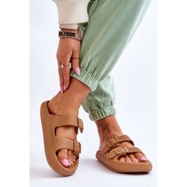 Pantuflas Espuma Ligera Mujer Marrón Cleve 6