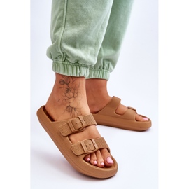 Pantuflas Espuma Ligera Mujer Marrón Cleve 7