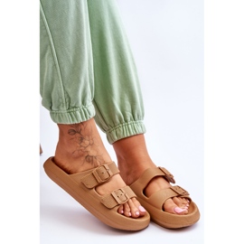 Pantuflas Espuma Ligera Mujer Marrón Cleve 1