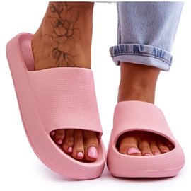 Chanclas ligeras de moda en una suela masiva Pink Rebel rosado 9