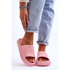 Chanclas ligeras de moda en una suela masiva Pink Rebel rosado 3