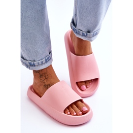 Chanclas ligeras de moda en una suela masiva Pink Rebel rosado 6