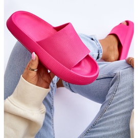 BM Chanclas ligeras de moda en una suela masiva rebelde fucsia rosado 7