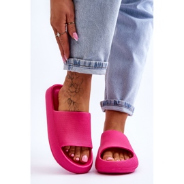 BM Chanclas ligeras de moda en una suela masiva rebelde fucsia rosado 3