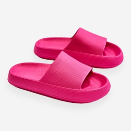 BM Chanclas ligeras de moda en una suela masiva rebelde fucsia rosado 2
