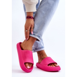 BM Chanclas ligeras de moda en una suela masiva rebelde fucsia rosado 8