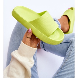 Zapatillas ligeras de moda en una suela de color lima sólida Rebel verde 7