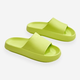 Zapatillas ligeras de moda en una suela de color lima sólida Rebel verde 2