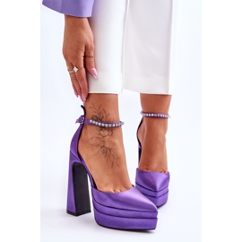 Bombas De Moda En Un Tacón Púrpura Santoro violeta 1 Bombas De Moda En Un Tacón Púrpura Santoro violeta 1