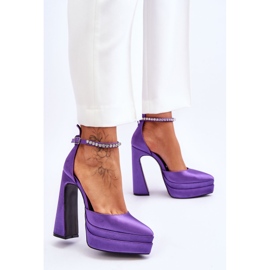 Bombas De Moda En Un Tacón Púrpura Santoro violeta 2