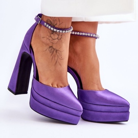 Bombas De Moda En Un Tacón Púrpura Santoro violeta 8