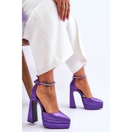 Bombas De Moda En Un Tacón Púrpura Santoro violeta 6