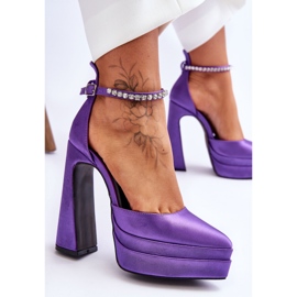 Bombas De Moda En Un Tacón Púrpura Santoro violeta 7