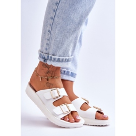 Pantuflas Mujer Plataforma Rayas Blanco Clever 1 Pantuflas Mujer Plataforma Rayas Blanco Clever 1