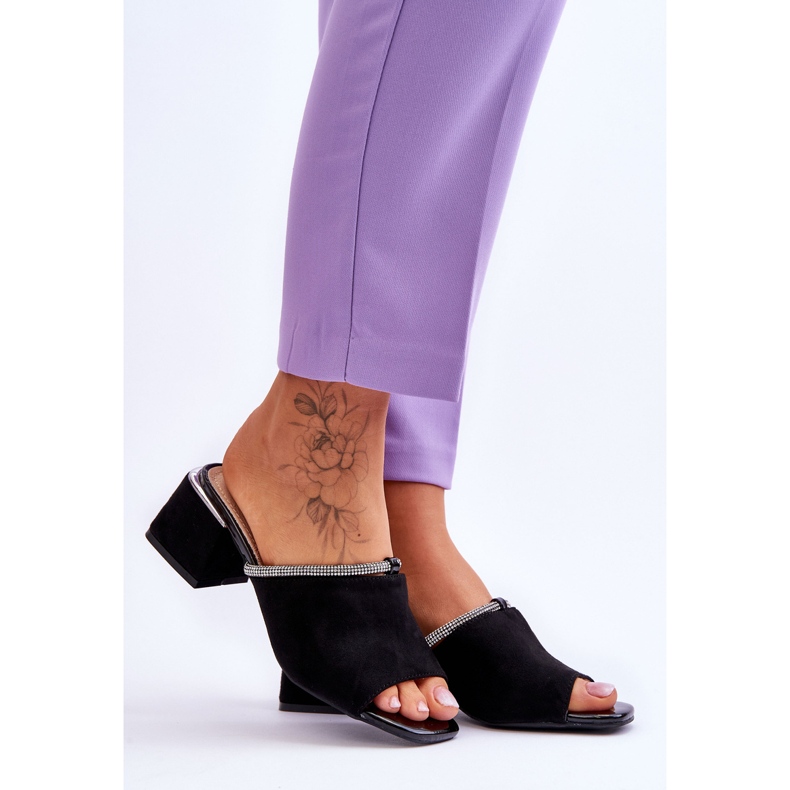 Zapatillas S.Barski Ante Tacón Alto KV-612-2 Negro 1