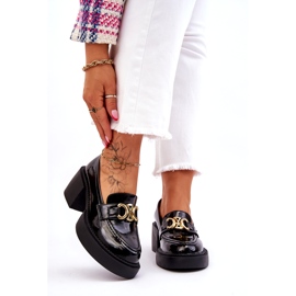 S.Barski Bombas de moda con tacones masivos negros Imani 2