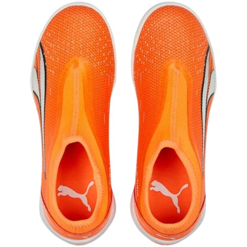 Puma Ultra Match Ll It + Mid Jr 107232 01 zapatos de fútbol naranja naranjas y rojos 1