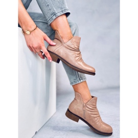 Botas con cara recortada beige ST-22P Beige 6