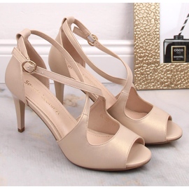 Sandalias pin mujer beige Sergio Leone SK429 5