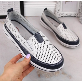 Slip-on mujer cómodos en piel blanco eVento 5364 2