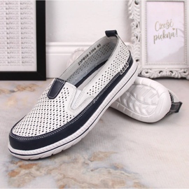Slip-on mujer cómodos en piel blanco eVento 5364 4