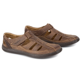 Polbut Zapatos marrones para hombre K18 marrón 3