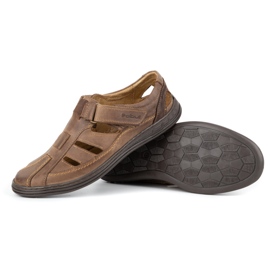 Polbut Zapatos marrones para hombre K18 marrón 4