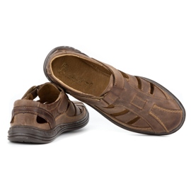 Polbut Zapatos marrones para hombre K18 marrón 5